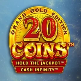 Logo of 20 Coins Grand Gold Edition from Wazdan at Roostino Casino
