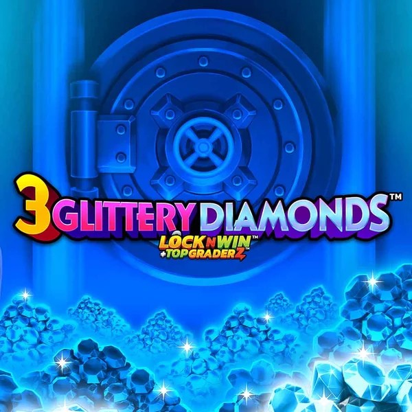 3 Glittery Diamonds logo by PearFiction Studios at Roostino Casino
