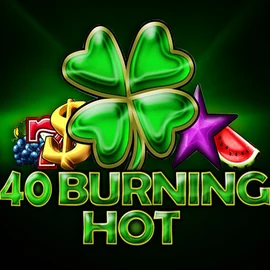 40 Burning Hot online game logo by Amusnet Interactive on roostinocasinoo.com