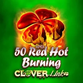 50 Red Hot Burning Clover Links slot visual from Novomatic available on roostinocasinoo.com