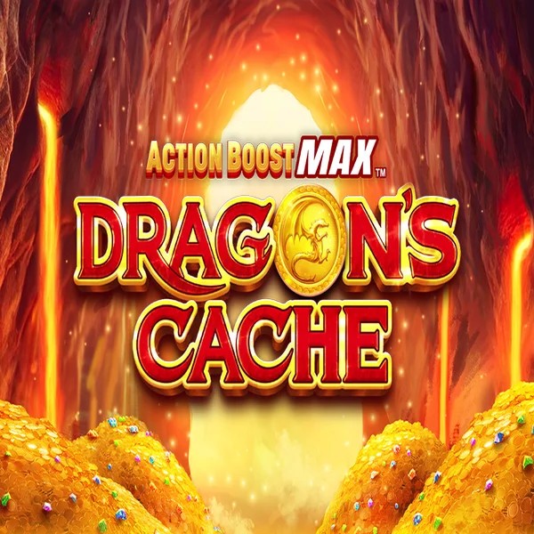 Action Boost Max Dragon's Cache game by SpinPlay Games – logo hosted on Roostino Casino