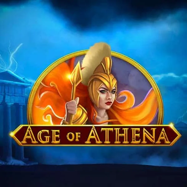 Age of Athena slot logo by Epic Industries at Roostino Casino