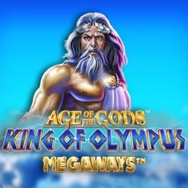 Age Of The Gods: King of Olympus Megaways online game logo by Origins on roostinocasinoo.com