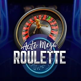 Auto Mega Roulette online game logo by Pragmatic Play on roostinocasinoo.com