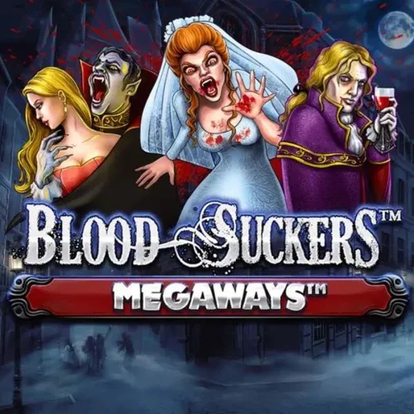 Slots logo of Blood Suckers Megaways from Red Tiger Gaming at Roostino Casino