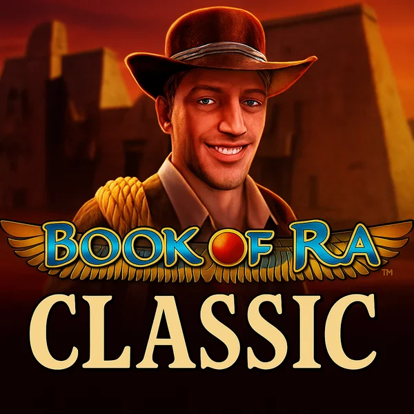 Book of Ra Classic game by Novomatic – logo hosted on Roostino Casino