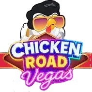 Chicken Road Vegas online game logo by InOut on roostinocasinoo.com