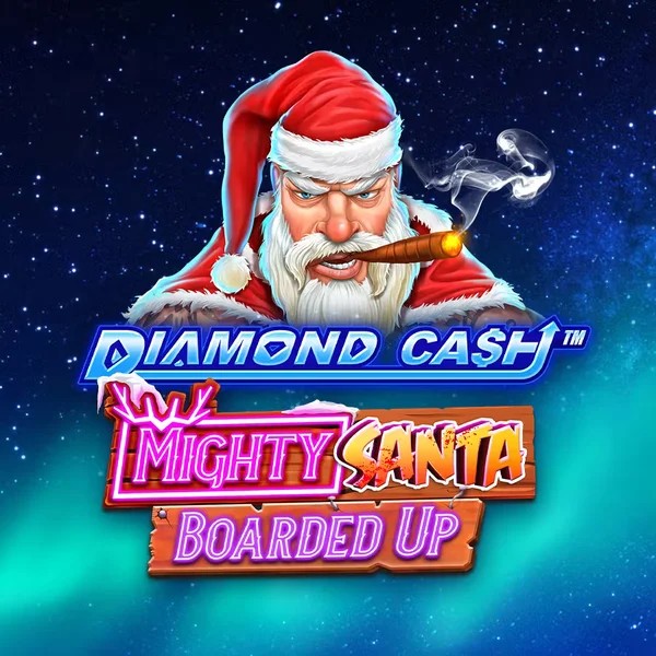 Diamond Cash Mighty Santa Boarded Up logo – Slots by Greentube at Roostino Casino