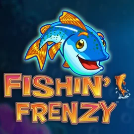 Fishin Frenzy slot logo by Blueprint Gaming at Roostino Casino