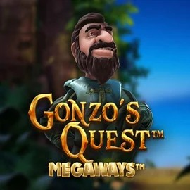 Slots logo of Gonzo's Quest Megaways from Red Tiger Gaming at Roostino Casino