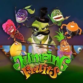 Jumping Fruits logo – Slots by Wazdan at Roostino Casino