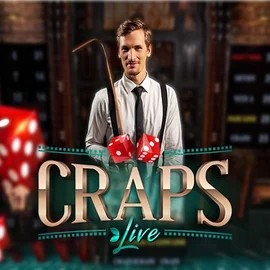 Live Craps slot logo by Evolution at Roostino Casino