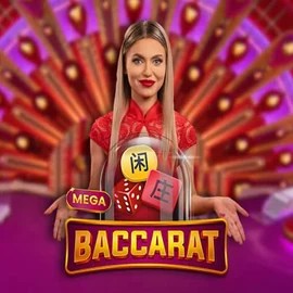 Mega Baccarat logo by Pragmatic Play Roostino Casino