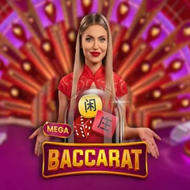 Mega Baccarat casino game by Pragmatic Play – featured logo at Roostino Casino