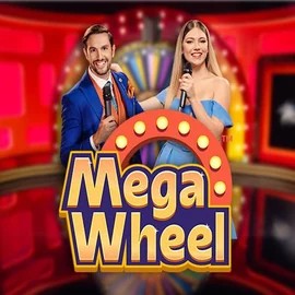 Mega Wheel slot logo by Pragmatic Play at Roostino Casino
