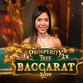 Prosperity Tree Baccarat logo by Evolution at Roostino Casino