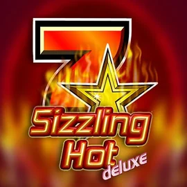 Sizzling Hot Deluxe online game logo by Novomatic on roostinocasinoo.com