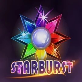 Starburst online game logo by NetEnt on roostinocasinoo.com
