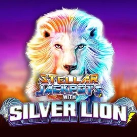Stellar Jackpots with Silver Lion slot visual from Lightning Box Game available on roostinocasinoo.com