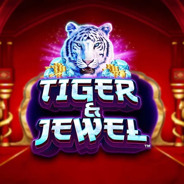 Slots logo of Tiger and Jewel from Greentube at Roostino Casino