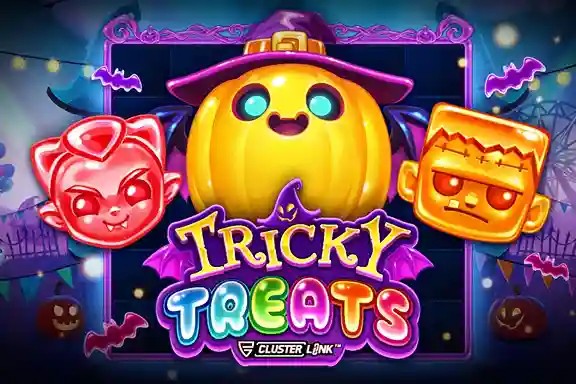 Official Slots logo: Tricky Treats by Push Gaming at Roostino Casino