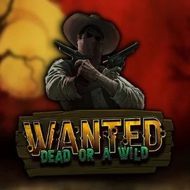 Official Slots logo: Wanted Dead or a Wild by Hacksaw Gaming at Roostino Casino