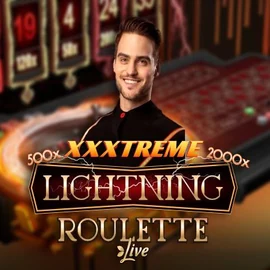 Live Casino logo of XXXtreme Lightning Roulette from Evolution at Roostino Casino